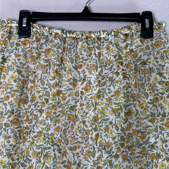 J. Crew Ivory Knee Length Lined Floral Chiffon Slip Skirt Size S NWT - Picture 5 of 11